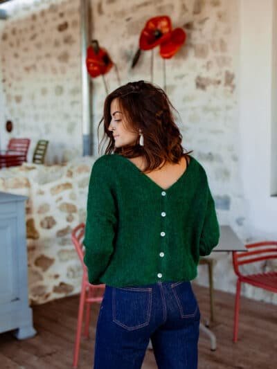 Gilet FOLK Vert sapin