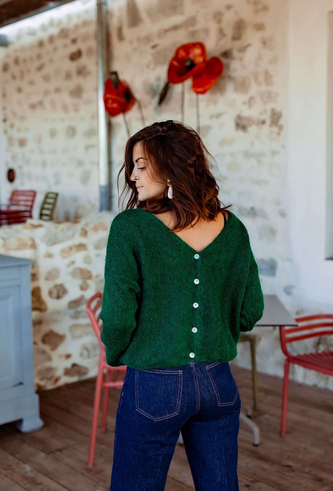 Gilet FOLK Vert sapin