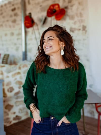 Gilet FOLK Vert sapin