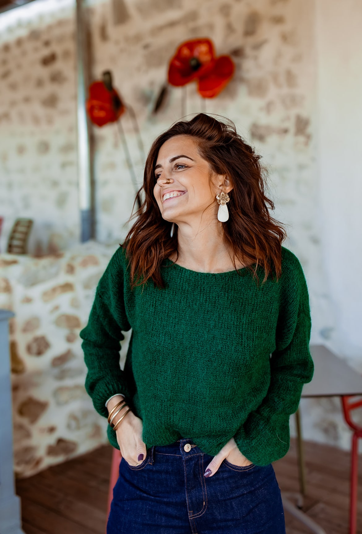 Gilet FOLK Vert sapin – Image 2